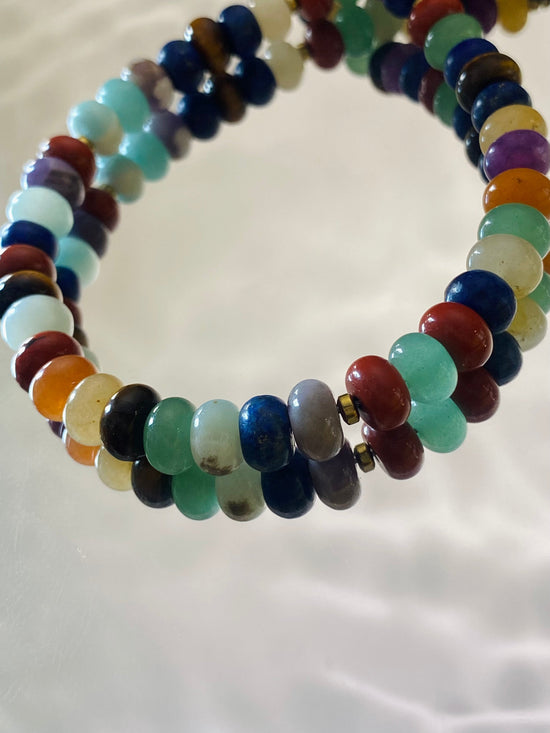 Load image into Gallery viewer, 7 Chakra Crystal Beaded Necklace
