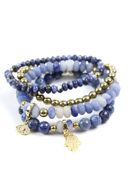 Load image into Gallery viewer, Good fortune and Protection Bracelet Set
