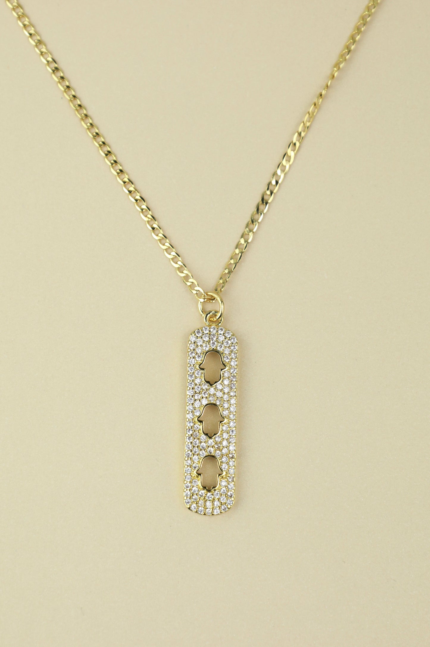 Lucky Hamsa Necklace in gold