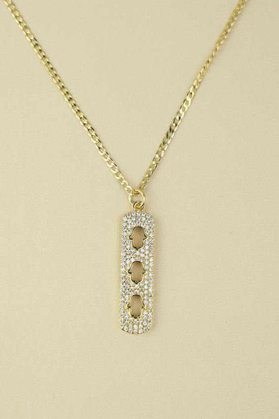 Lucky Hamsa Necklace in gold