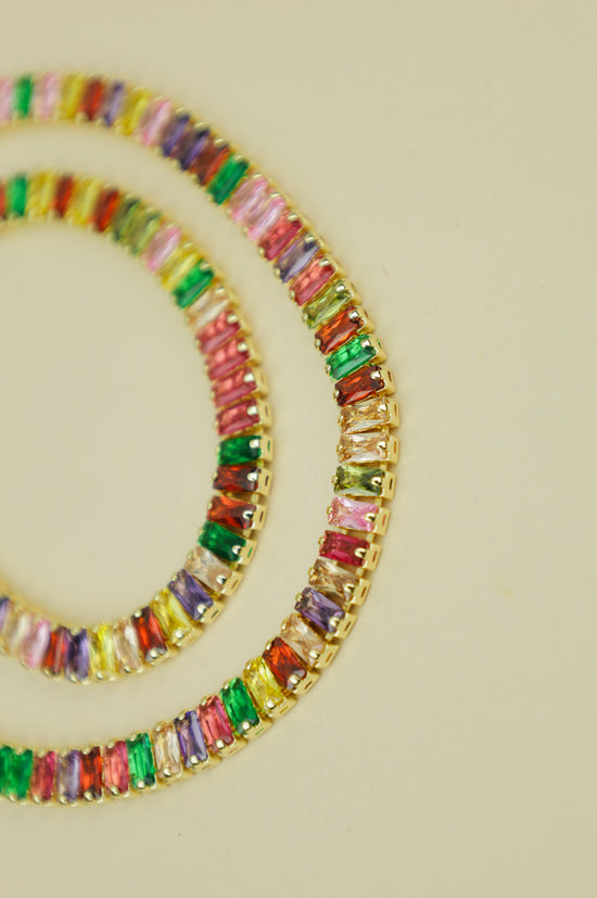 Load image into Gallery viewer, Hathor Baguette Necklace “Multicolored”
