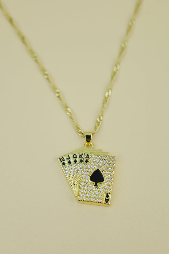 Royal Flush necklace in gold