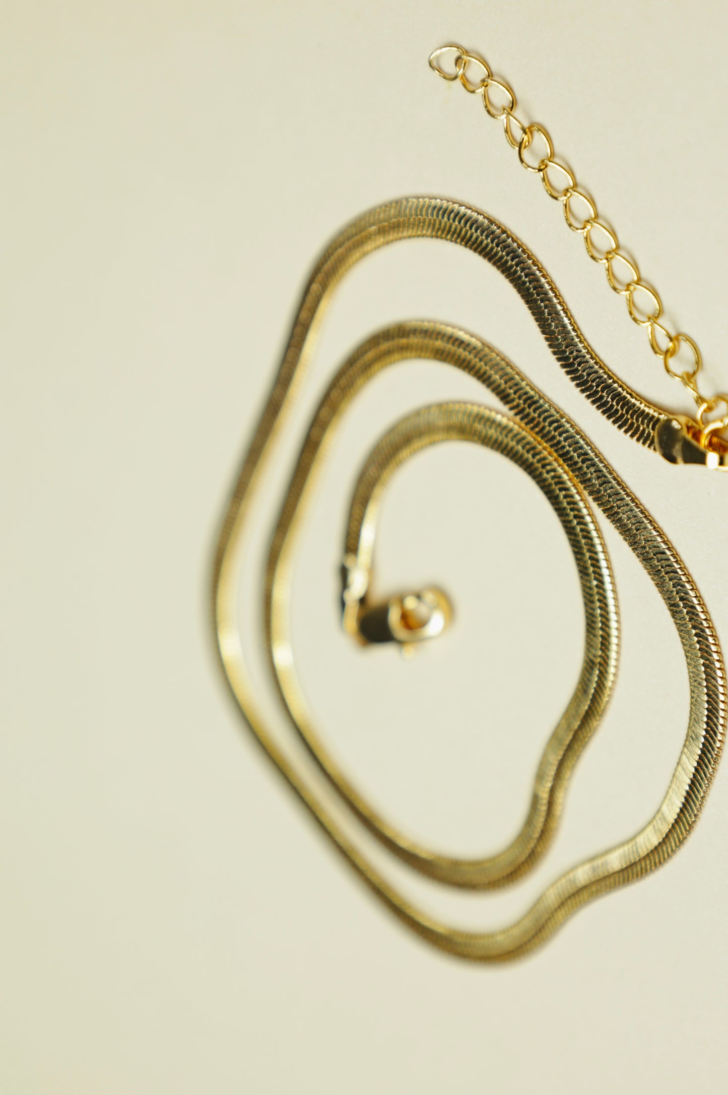 Hollyview Herringbone necklace in gold