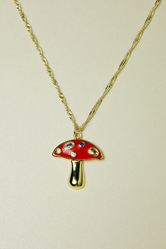 Load image into Gallery viewer, Imagine mushroom necklace
