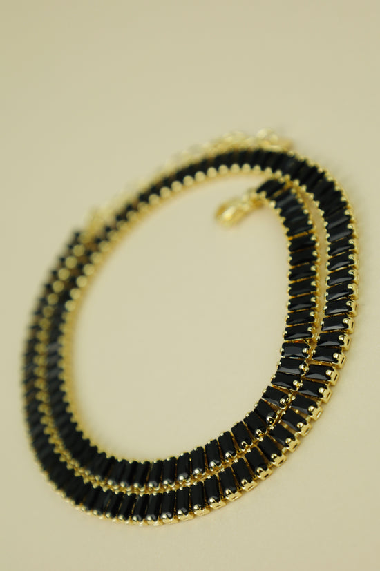 Hathor Baguette Necklace “BLACK”
