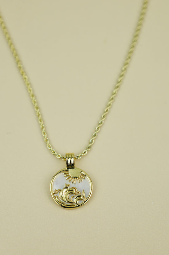 Water Element Necklace in gold
