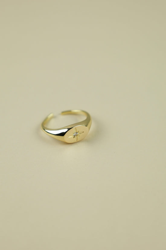North Star ring in gold