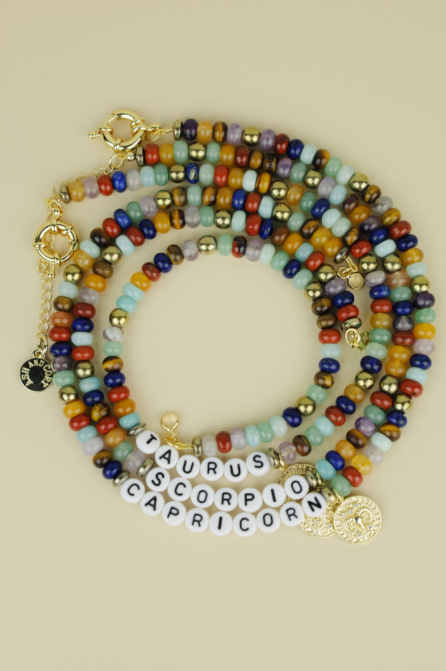 Zodiacs Beaded Necklace 15 to 17 inches