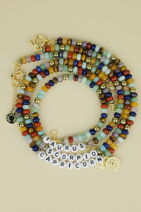 Zodiacs Beaded Necklace 15 to 17 inches