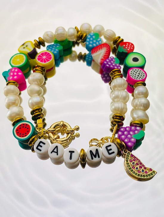 EAT ME Pearl Fruit Necklace