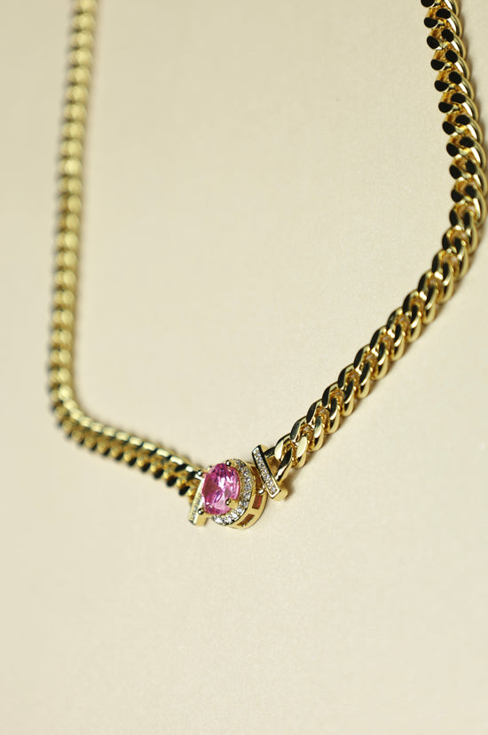 Rose Cuban Link Necklace